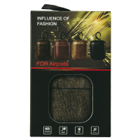 Чехол для Airpods 1/2 TEXTILE коричневый