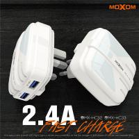 Сетевое зарядное устройство MOXOM 2в1 micro 2USB/2.4A/ LED LIGHT (MX-HC33) белый