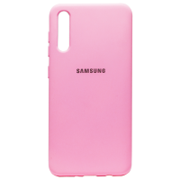 Силиконовый чехол SOFT Silicone Case для Samsung A01/A015 HQ (с логотипом) розовый