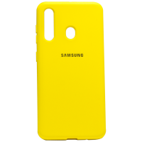 Силиконовый чехол SOFT Silicone Case для Samsung A01/A015 HQ (с логотипом) желтый