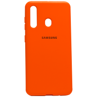 Силиконовый чехол SOFT Silicone Case для Samsung A01 Core/A013F/M01 Core HQ (с логотипом) оранжевый