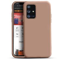 Силиконовый чехол SOFT Silicone Case для Samsung A01 Core/M01 Core (без лого) персик