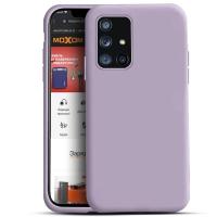 Силиконовый чехол SOFT Silicone Case для Samsung A01 Core/M01 Core (без лого) сиреневый