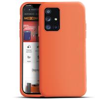 Силиконовый чехол SOFT Silicone Case для Xiaomi Redmi Note 9T (без лого) оранжевый