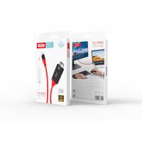 HDMI-переходник XO (GB005) cable 2M type-c to HDMI 4K красный/черный