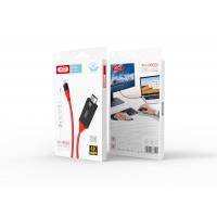 HDMI-переходник XO (GB005) cable 2M type-c to HDMI 4K красный/черный