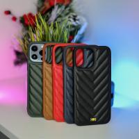 Чехол из искусственной кожи HDD YSL (HBC-019) для iPhone 12 / iPhone 12 Pro коричневый