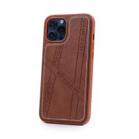 Чехол из искусственной кожи HDD NAPPA (HBC-032) для iPhone 12 Pro Max коричневый