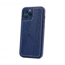 Чехол из искусственной кожи HDD NAPPA (HBC-032) для iPhone 13 Pro Max темно-синий