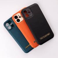 Чехол из искусственной кожи HDD STAY CLASSY (HBC-012) для iPhone 12 Pro оранжевый