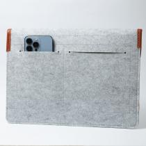 Чехол фетровый для планшета/ноутбука (11.6) на кнопке серый