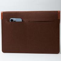 Чехол фетровый для планшета/ноутбука (15.4) на кнопке шоколад