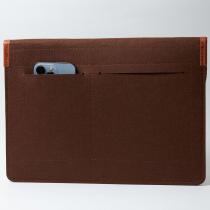 Чехол фетровый для планшета/ноутбука (15.4) на кнопке шоколад