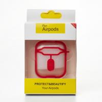 Чехол для Airpods 1/2 CIRCUIT красный