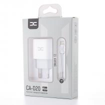 (уценка) Сетевое зарядное устройство DC 2в1 Lightning 1USB + PD 2.4A (CA-D20) белый