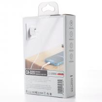 (уценка) Сетевое зарядное устройство DC 2в1 Lightning 1USB + PD 2.4A (CA-D20) белый