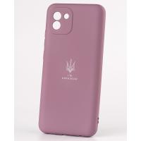 Силиконовый чехол SOFT Silicone Case для Samsung A03 (ТРИЗУБ) лаванда