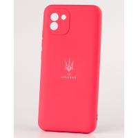 Силиконовый чехол SOFT Silicone Case для Samsung A03 (ТРИЗУБ) малиновый