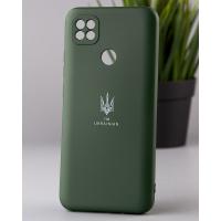 Силиконовый чехол SOFT Silicone Case для Xiaomi Redmi 10A (ТРИЗУБ) темно-зеленый