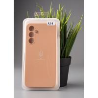 Силиконовый чехол Original pack SOFT для Samsung A54 5G (ТРИЗУБ) пудра