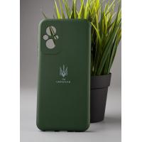 Силиконовый чехол Original pack SOFT для Xiaomi Redmi 11 Prime/Poco M5 4G (ТРИЗУБ) темно-зеленый