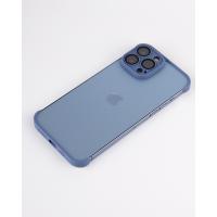 Силиконовая накладка CornerPad 3in1 для iPhone 13 Pro серо-синий