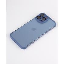 Силиконовая накладка CornerPad 3in1 для iPhone 13 Pro Max серо-синий