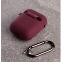 Чехол для Airpods 1/2 SOFT+Fiber rose red