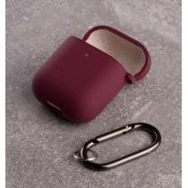 Чехол для Airpods 1/2 SOFT+Fiber rose red