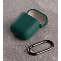 Чехол для Airpods 1/2 SOFT+Fiber green