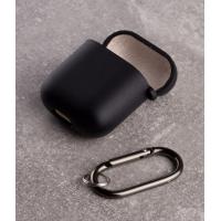 Чехол для Airpods 1/2 SOFT+Fiber black