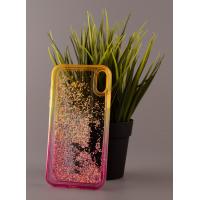 Силиконовый чехол AQUARIUM для iPhone XR желтый/розовый