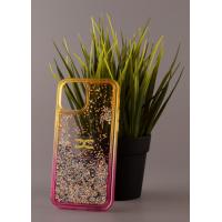 Силиконовый чехол AQUARIUM для iPhone 12 желтый/розовый