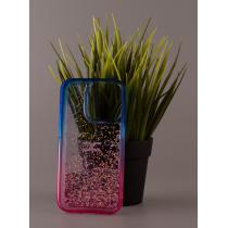 Силиконовый чехол AQUARIUM для iPhone 13 Pro синий/розовый