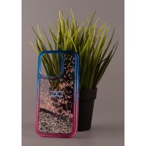 Силиконовый чехол AQUARIUM для iPhone 14 Plus синий/розовый