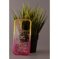 Силиконовый чехол AQUARIUM для iPhone 14 Pro Max желтый/розовый