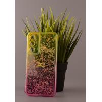 Силиконовый чехол AQUARIUM для Samsung A34 желтый/розовый