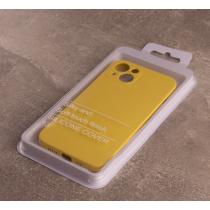 Силиконовый чехол SOFT Silicone Case для iPhone 14 (без лого) лимонный