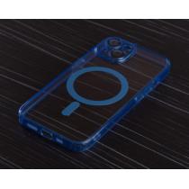 Силиконовый чехол SHADE PHONE с поддержкой MagSafe для iPhone 14 синий