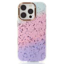Акриловый чехол Confetti для iPhone 14 Pro фиолетовый/розовый