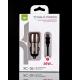 АЗУ DC 2в1 блок (2 QC3.0 / 36W) + кабель (Type-C - Type-C) (XC-36) Metal темно-серый