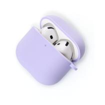Чехол для Airpods 4 SOFT+Fiber ligth purple