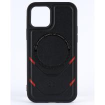 Чохол з екошкіри DC + PopSocket з підтримкою MagSafe для iPhone 12 Pro Max чорний
