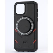 Чохол з екошкіри DC + PopSocket з підтримкою MagSafe для iPhone 12 Pro Max чорний