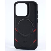 Чехол экокожа DC + PopSocket с поддержкой MagSafe для iPhone 13 Pro черный