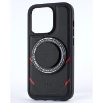 Чехол экокожа DC + PopSocket с поддержкой MagSafe для iPhone 13 Pro черный