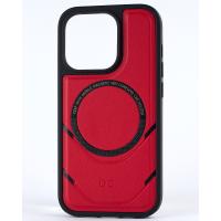 Чехол экокожа DC + PopSocket с поддержкой MagSafe для iPhone 13 Pro красный