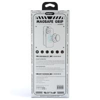 Чехол экокожа DC + PopSocket с поддержкой MagSafe для iPhone 13 Pro Max темно-синий