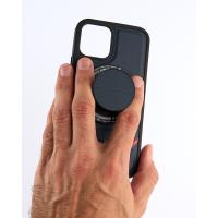 Чехол экокожа DC + PopSocket с поддержкой MagSafe для iPhone 14 темно-синий