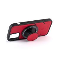 Чехол экокожа DC + PopSocket с поддержкой MagSafe для iPhone 14 красный